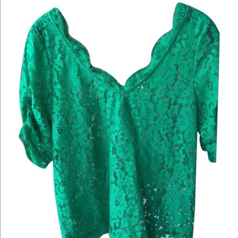 JOIE top with Crochet Lace